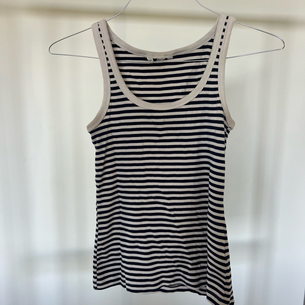 Striped Black and White Tank Top